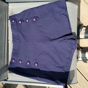Voodo Vixen High Waisted Mavy Button Shorts